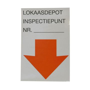 Sticker met Pijl 9 x 6 cm