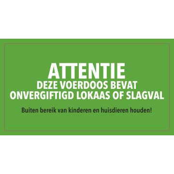 Sticker Onvergiftigd / Slagval (x12)