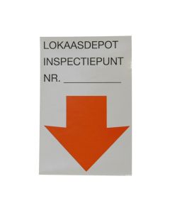 Sticker met Pijl 9 x 6 cm